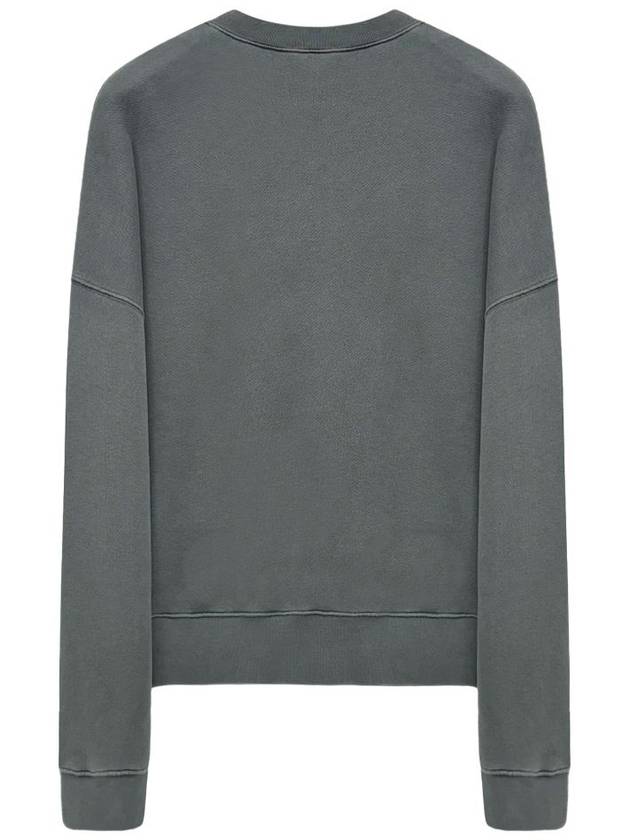 Men's Curved Logo Sweatshirt Grey - PALM ANGELS - BALAAN 3