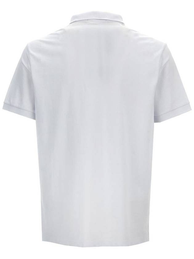 Logo Patch Polo Shirt White - STONE ISLAND - BALAAN 3