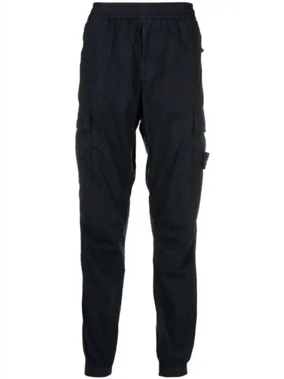 Stretch Cotton Tela Paracadute Cargo Straight Pants Navy Blue - STONE ISLAND - BALAAN 2