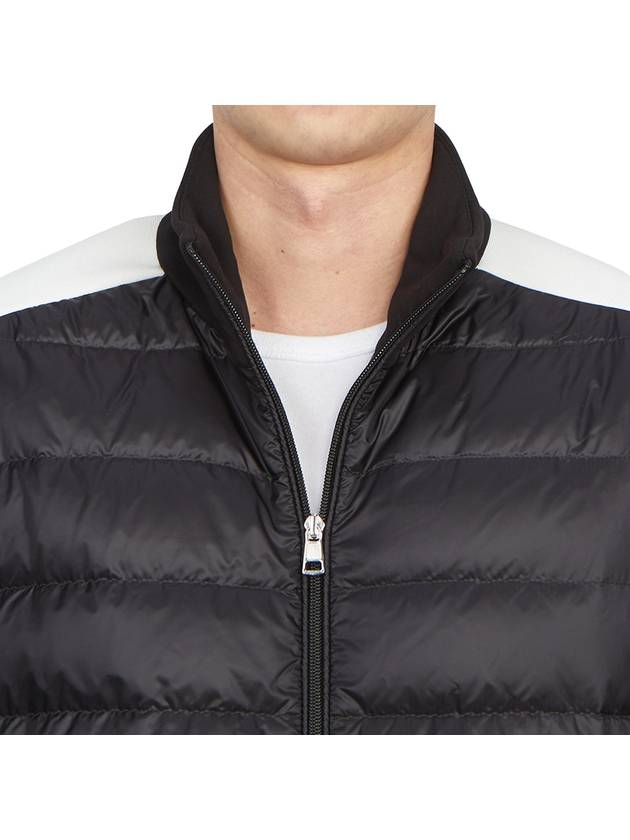 Logo Patch Nylon Padded Cardigan Black - MONCLER - BALAAN 9