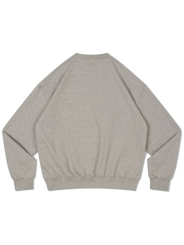 V Heavy Sweat Marine Sweatshirt Melange Grey - DE GRAND MATIN - BALAAN 4