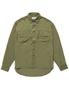 LOOSE FIT MILLITARY SHIRT KHAKI - ROLLING STUDIOS - BALAAN 1