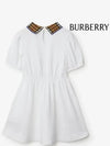 Kids Vintage Check Collar Dress White - BURBERRY - BALAAN 4