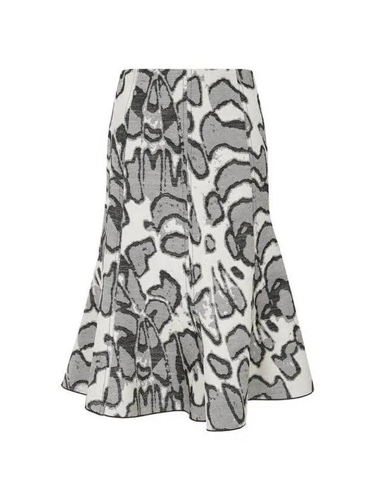 STELLA McCARTNEY Fluted jacquard skirt black - STELLA MCCARTNEY - BALAAN 1