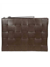 Intrecciato Weaving Strap Clutch Bag Brown - BOTTEGA VENETA - BALAAN 1