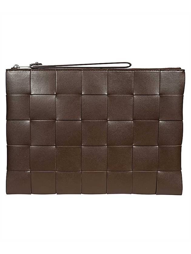 Intrecciato Weaving Strap Clutch Bag Brown - BOTTEGA VENETA - BALAAN 1