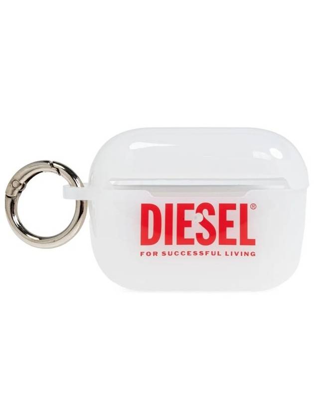 Logo Print Airpods Pro 2 Case White - DIESEL - BALAAN 1