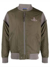 Cyclist Paneled Viscose Bomber Jacket Khaki - VIVIENNE WESTWOOD - BALAAN 2