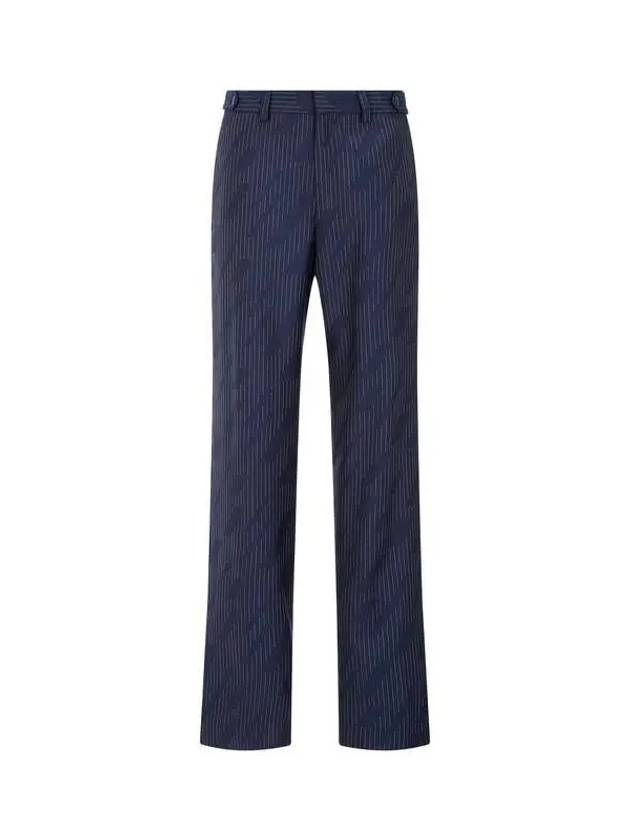 Men s Striped Pattern Slit Wool Pants Navy 271062 - EMPORIO ARMANI - BALAAN 1