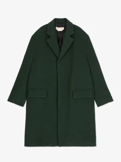 Notched Lapel Single Breasted Single Coat Green - MARNI - BALAAN 2