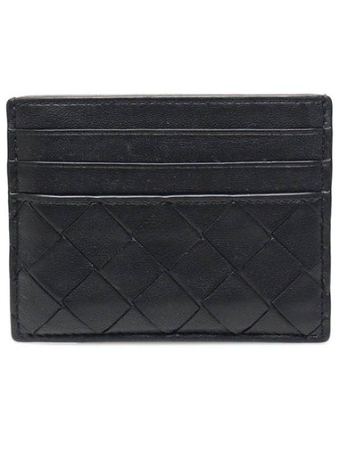 635042 Black Lambskin Intrecciato VN Card Wallet - BOTTEGA VENETA - BALAAN 1