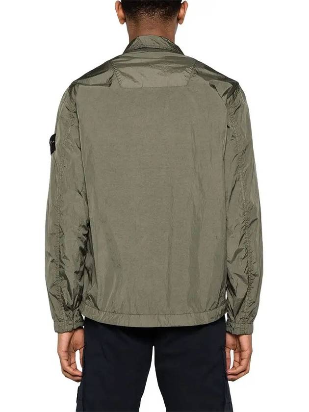 Logo Patch Recycled Nylon Track Jacket Sky Blue - STONE ISLAND - BALAAN 5