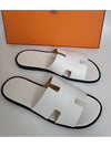 Izmir Sandals Men Slippers Blanc White H041141ZH - HERMES - BALAAN 1