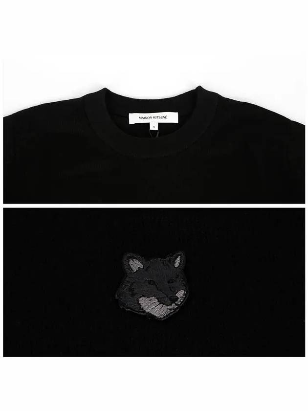 Bold Fox Head Wool Knit Top Black - MAISON KITSUNE - BALAAN 6