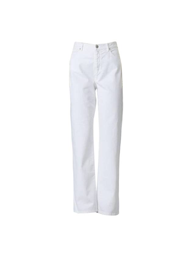 Giulia Cotton Straight Pants White - MAX MARA - BALAAN 1