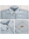 Chambray Denim Long Sleeve Shirt Light Blue - MIU MIU - BALAAN 6