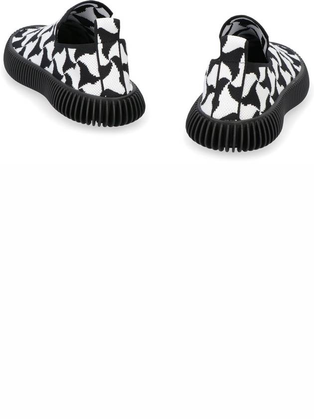 Ripple Triangle Pattern Slip-Ons Black White - BOTTEGA VENETA - BALAAN 5