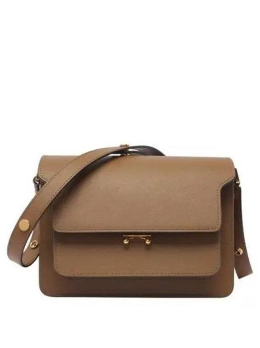 Saffiano Trunk Medium Shoulder Bag Brown - MARNI - BALAAN 2