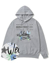 Welcome Blue Overfit Hoodie Gray - MONSTER REPUBLIC - BALAAN 3