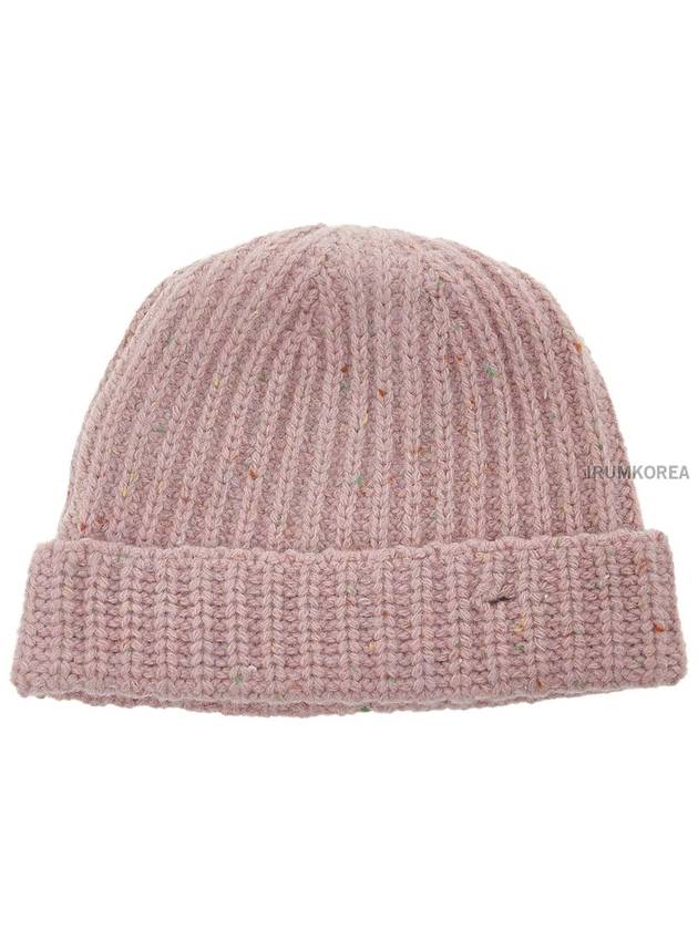 Embroidered Logo Rib Beanie Pink - MARNI - BALAAN 3