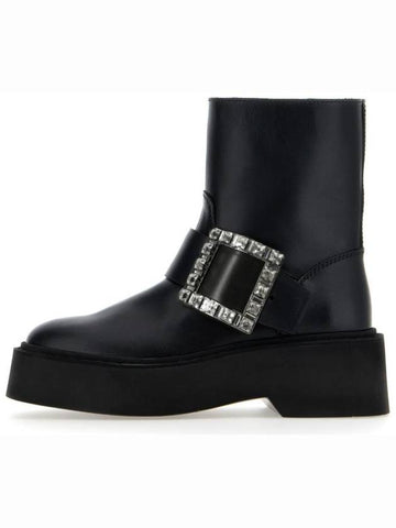 Viv' Rangers Biker Mid Boots Black - ROGER VIVIER - BALAAN 1