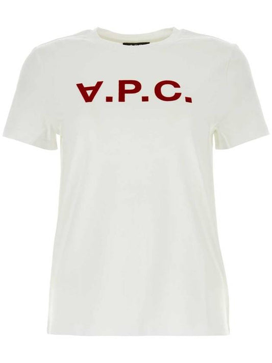 VPC Logo Organic Cotton Short Sleeve T-Shirt White - A.P.C. - BALAAN 1