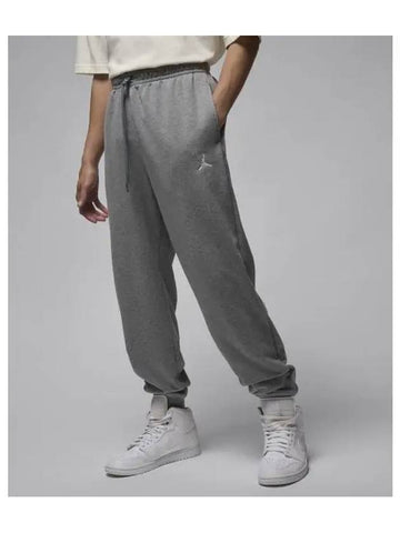 Jordan Brooklyn Fleece Pants M Carbon Header White FV7279 091 - NIKE - BALAAN 1