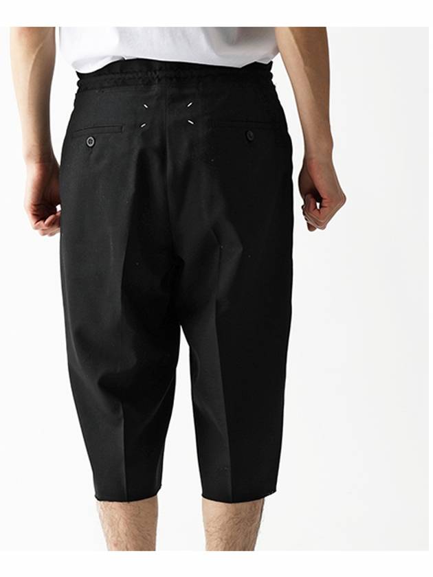 Stitched Wide Leg Drawstring Shorts Black - MAISON MARGIELA - BALAAN 3