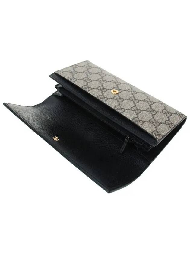 GG Marmont Continental Leather Long Wallet Black - GUCCI - BALAAN 7