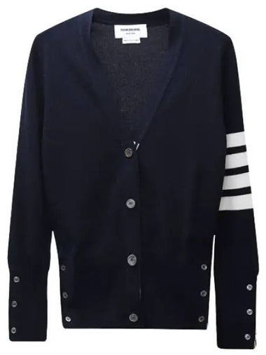 Diagonal striped cashmere cardigan - THOM BROWNE - BALAAN 1