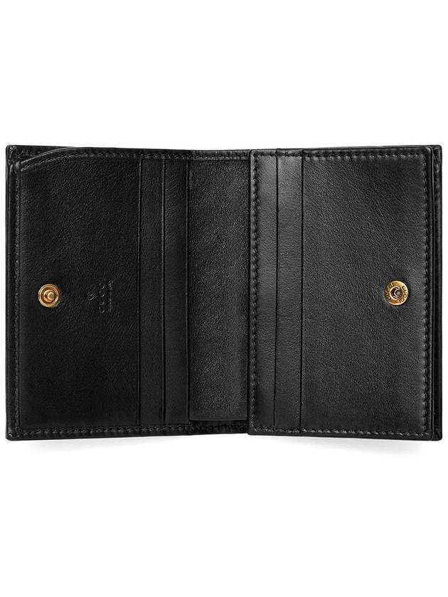 GG Marmont Matelasse Flap Card Wallet Black - GUCCI - BALAAN 4