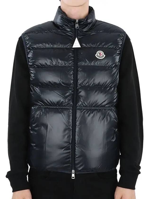 Aube Logo Down Vest Navy - MONCLER - BALAAN 2