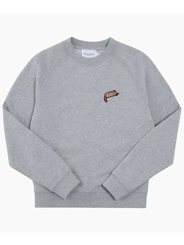 Oly Hot Dog Patch Vintage Cotton Sweatshirt Grey - MAISON KITSUNE - BALAAN 6