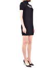 Women's M Agarette Logo Cut Out High Neck Short Dress Black - DIESEL - BALAAN 4