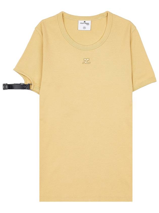 Courr ges Women s Buckle Contrast T Shirt 124JTS117JS0070 2063 - COURREGES - BALAAN 10