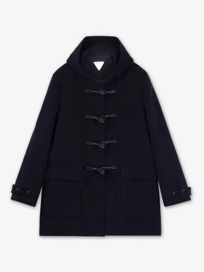 Knot Wool Duffel Coat Navy - BOTTEGA VENETA - BALAAN 2