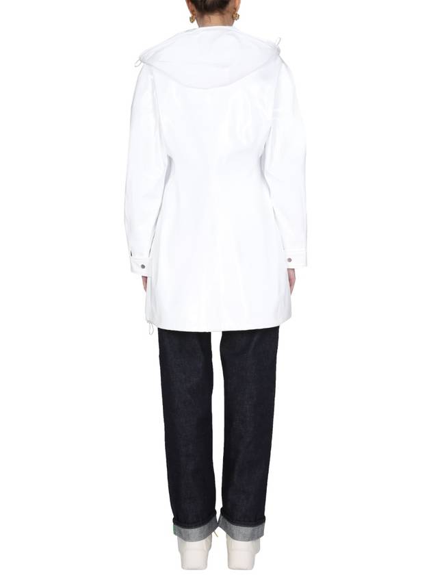 Women's Long Zipper Parka White - BOTTEGA VENETA - BALAAN 4