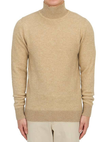 Men's Knit Turtleneck Beige - RVR LARDINI - BALAAN 1