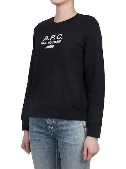 Women's TINa Logo Sweat Sweatshirt Black - A.P.C. - BALAAN 2