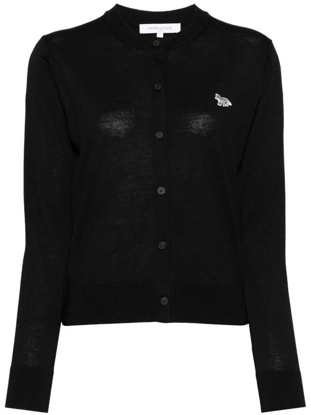 Baby Fox Patch Regular Cardigan Black - MAISON KITSUNE - BALAAN 2