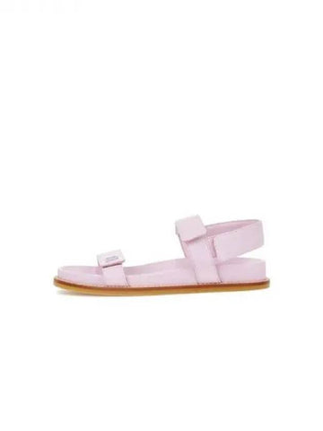 Women s Velcro Strap Leather Sandals Pink 271155 - EMPORIO ARMANI - BALAAN 1