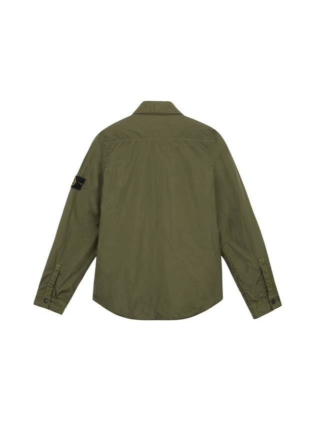 Logo Patch Zip Up Jacket Green - STONE ISLAND - BALAAN 3