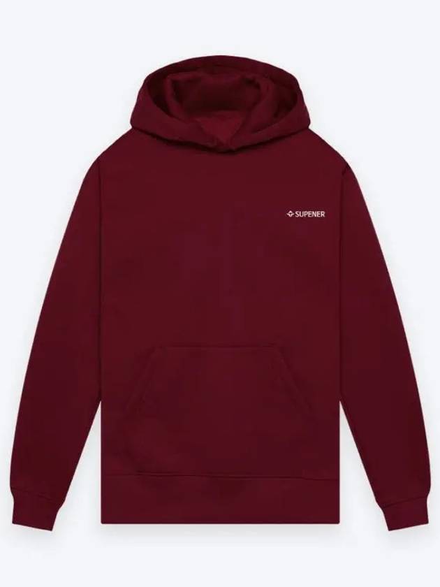 Fideli brushed hooded sweatshirt burgundy - SUPENER - BALAAN 3