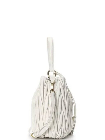 Materasse Nappa Bucket Bag 18 White 5BE084 N88 F0009 - MIU MIU - BALAAN 2