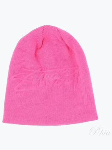 1321174 Hot P Emboss Smooth Stock Beanie - STUSSY - BALAAN 1