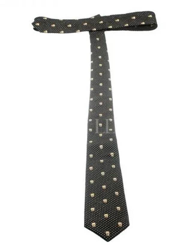 Skull Polka Dot Tie Black - ALEXANDER MCQUEEN - BALAAN 2