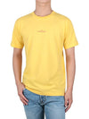 Tricromia Three Print Cotton Jersey T-Shirt Yellow - STONE ISLAND - BALAAN 3