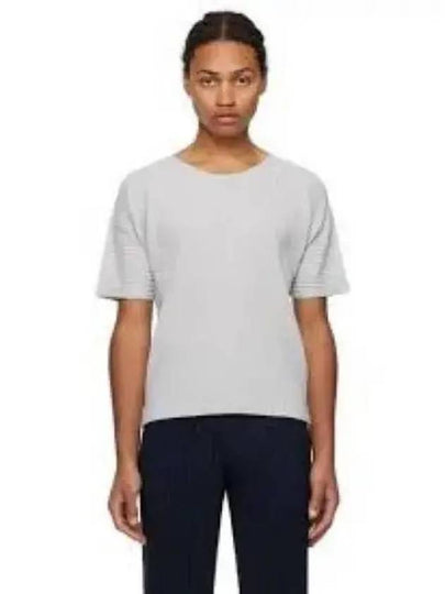 Pleated Short Sleeve T-Shirt White - ISSEY MIYAKE - BALAAN 2