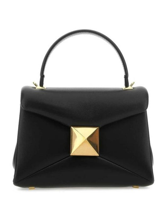 One Stud Nappa Mini Tote Bag Black - VALENTINO - BALAAN 1