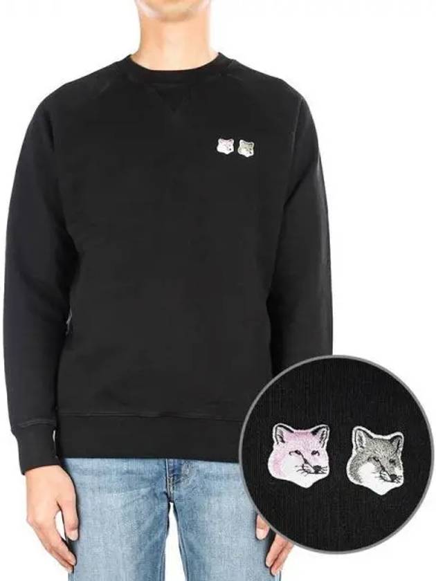 Men s Double Fox Sweatshirt JM00330KM0001 BLACK 270668 - MAISON KITSUNE - BALAAN 1